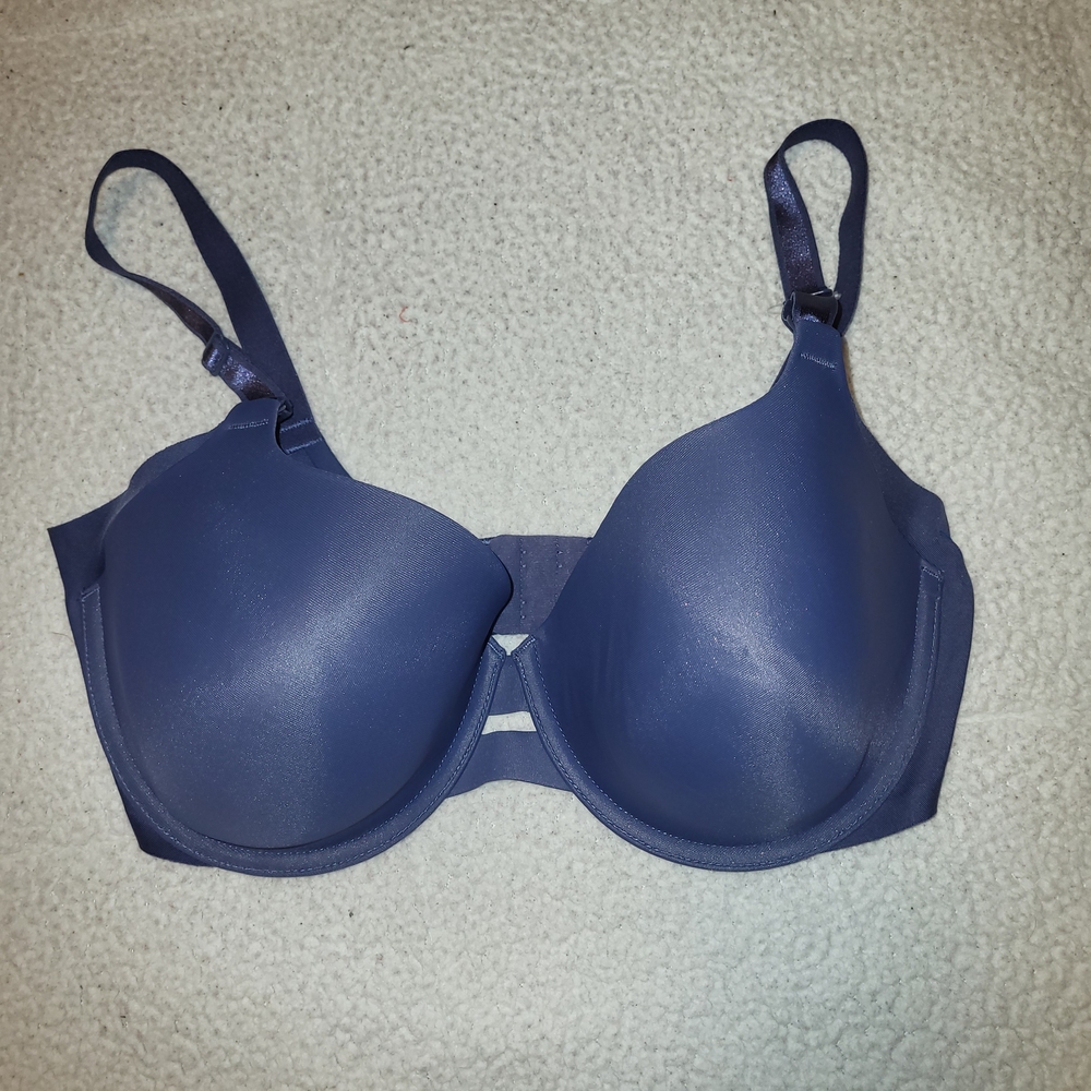 Warner's Underwire Smooth Moulded Bra in Navy Blue SIZE 36D XLNT